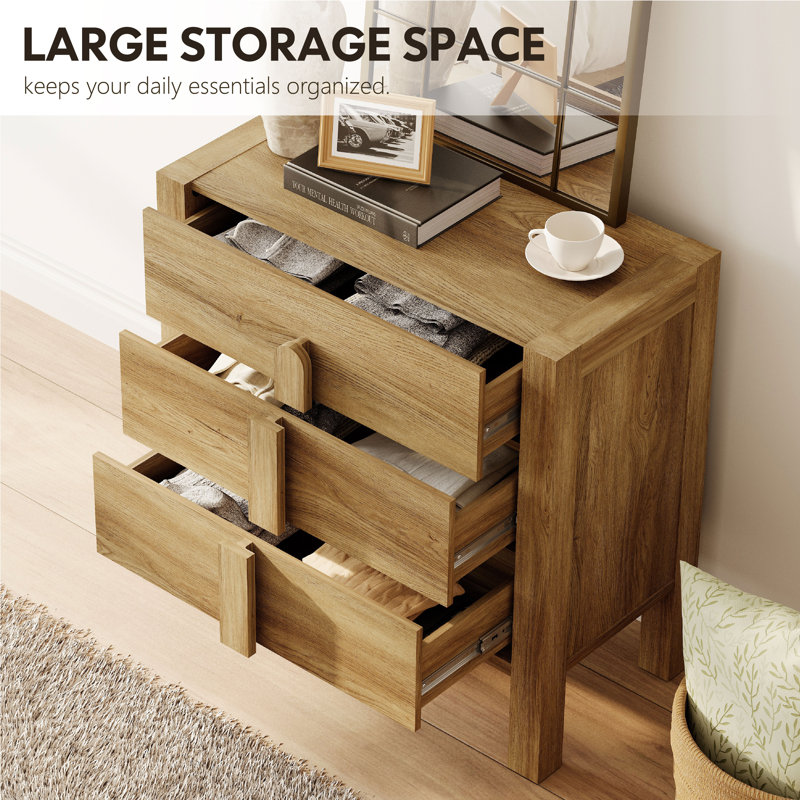 63" Mid-Century Modern TV Stand, Dresser With 6 Drawers, Wooden TV Console With Storage For Living Room,Bedroom, Walnut