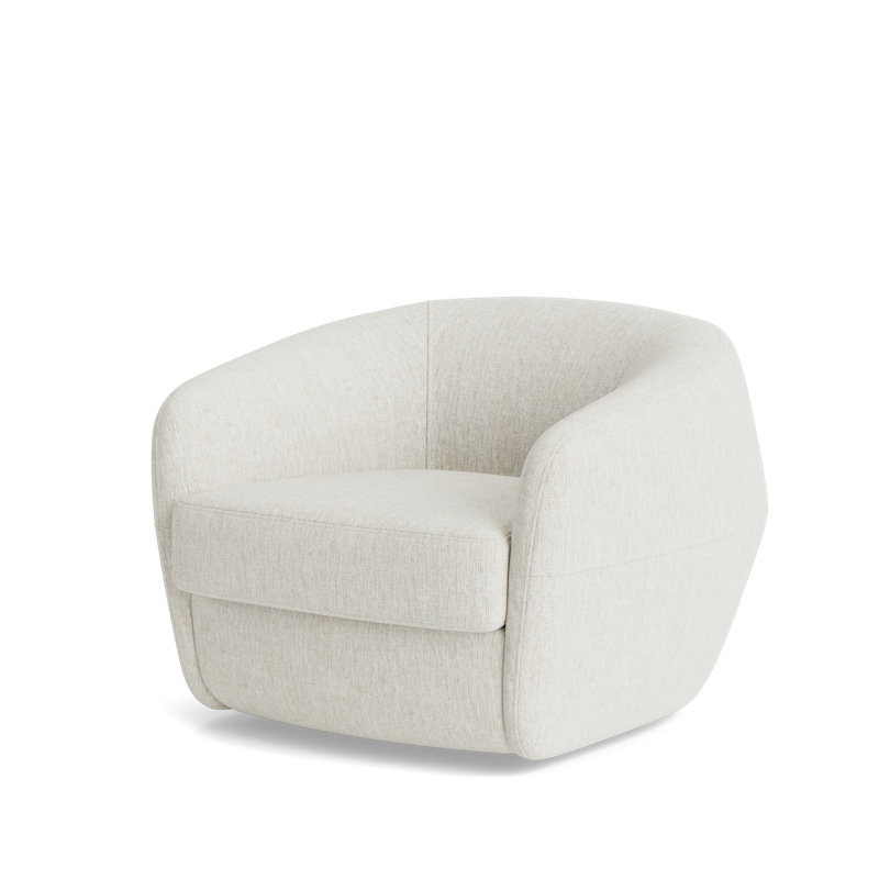 Elaine Swivel Chair, Performance Weave - Snow