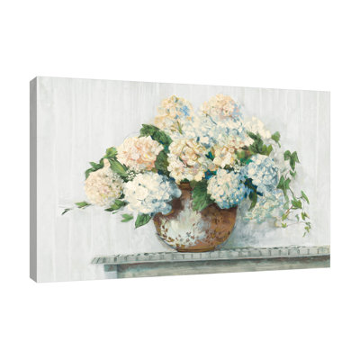 «White Hydrangea Cottage», toile tendue par Carol Rowan