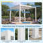Pergola extérieure Erommy 10 'x 10' avec toit à persiennes réglable et drainage intégré, pergola à persiennes en métal robuste pour patio, blanc