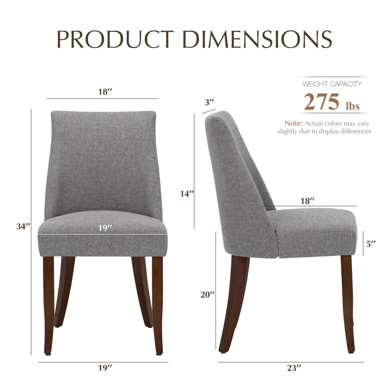 Chaise d'appoint Parsons, Gris clair