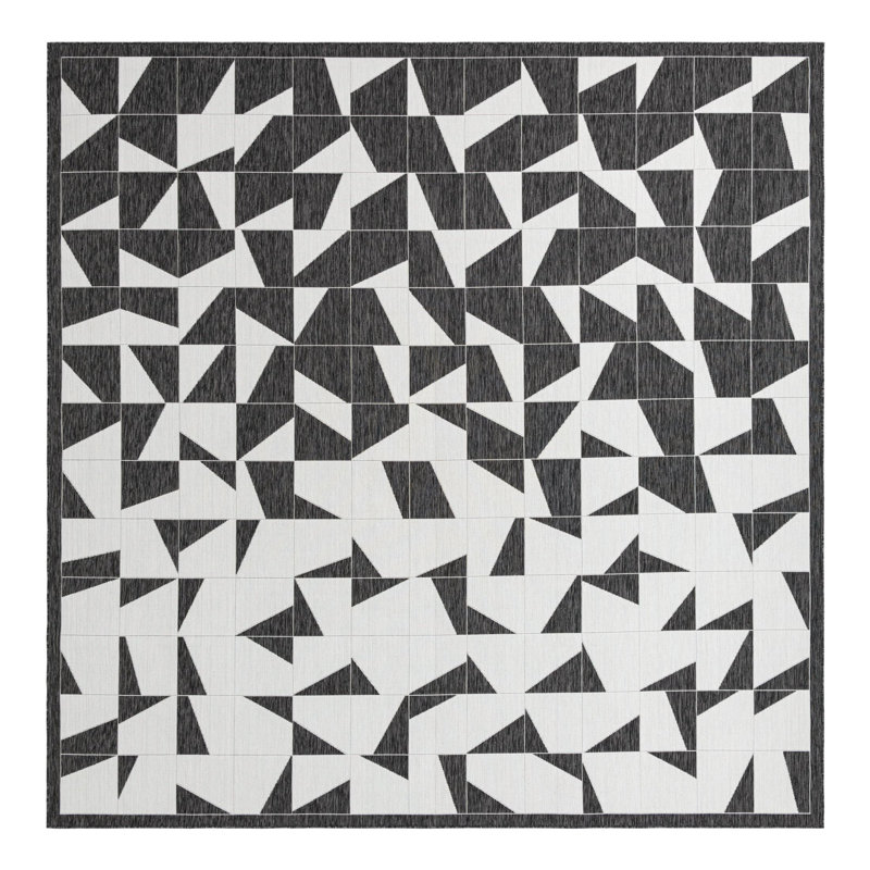 Geometric Indoor / Outdoor Rug, Square 12'