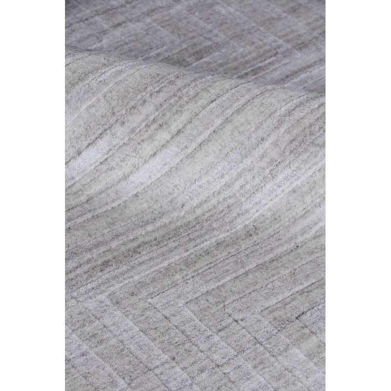 Castelli Geometric Area Rug in Light Silver, Gray, Rectangle 9' x 12'
