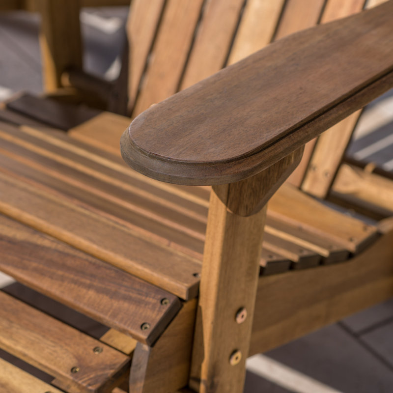 Chaise Adirondack en bois massif Pepe, Teinte naturelle