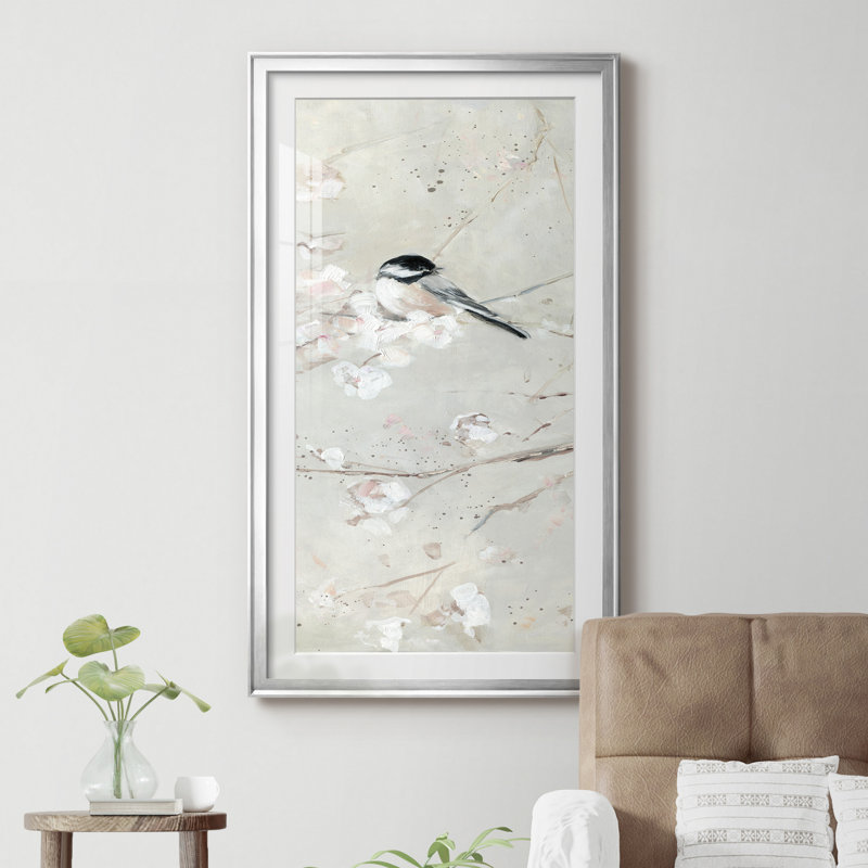 " Soft Melody I " Painting Print, Silver Framed, 16" H x 8" W x 1" D