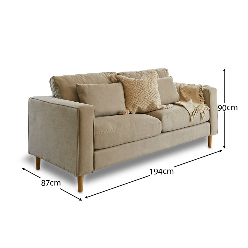 Floresville Sofa, Dark Oak, Soft Beige, 3 Seater