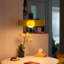 Luminaire suspendu réglable 1 lumière de style Mid-Century moderne, abat-jour en verre vert olive avec accent rouge, luminaire suspendu pour îlot de cuisine, salle à manger, salon-1105811254