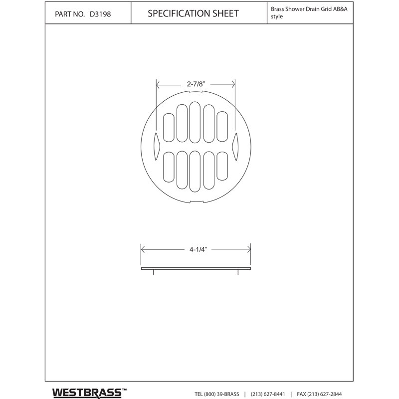 4-1/4" OD Brass Snap-in Shower Drain Cover, Matte Black