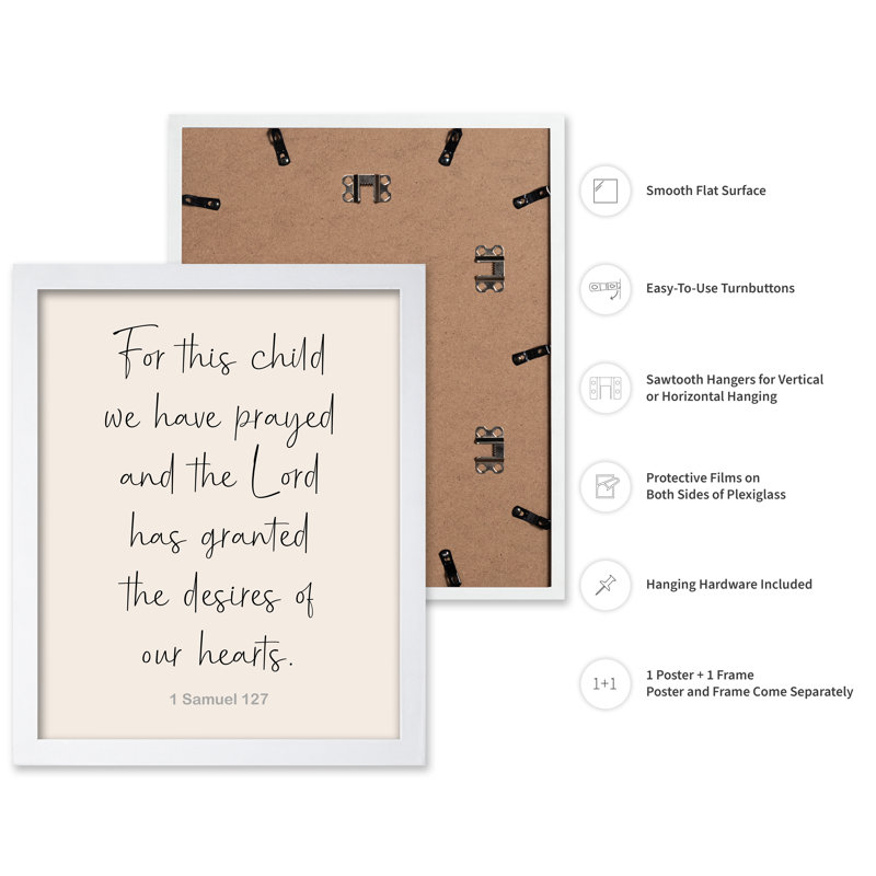 Pour cet enfant, Poster, White Framed, 16"H x 20"W