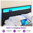 Bed Frame with Headboard, Metal Platform bed with LED Lights, Power Outlets & Under-Bed Storage-88418599-88418601-88418603