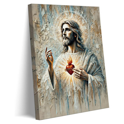 Joebt Sacred Heart of Jesus, art mural sur toile, Jésus sacré, décoration murale, peinture, peinture, peinture, peinture, peinture