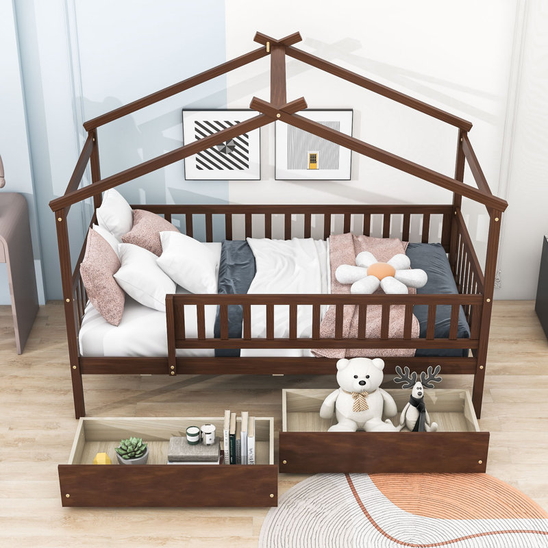 Kids with Drawers, Twin, Walnut