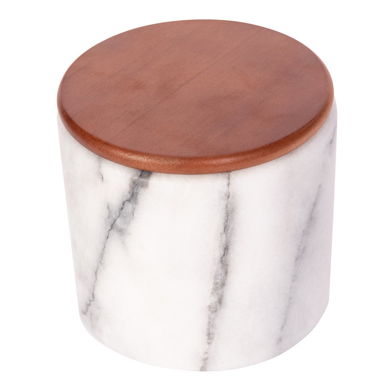 Pot en grès Artifacts Marble ™, Blanc mat, 1,24 kilogramme