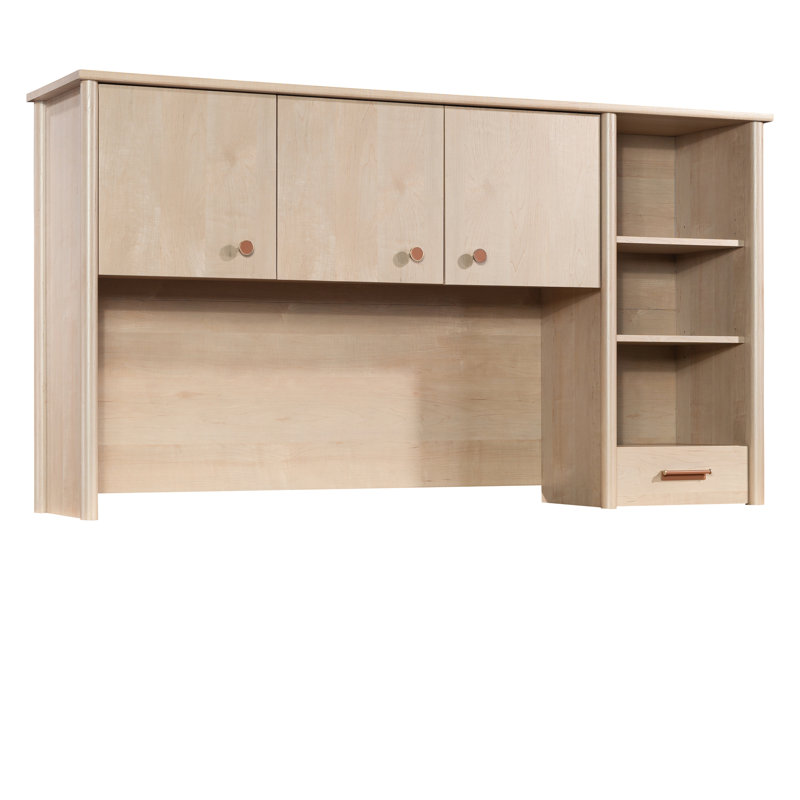 Brown Finish Desktop , And Lightweight Panel Construction, Open Storage With Adjustable Shelving, Hidden Behind Doors, Drawer Full Extension Cord Accessibility Panel, Storage,