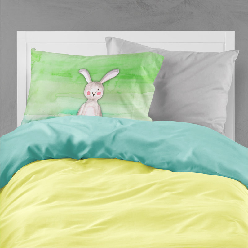 Taie d’oreiller aquarelle lapin lapin