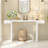 60-Inch Geometric Console Table With Painted Finish And Adjustable Feet-120165230