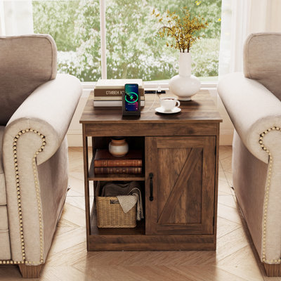 60cm W Manufactured Wood Bedside Table