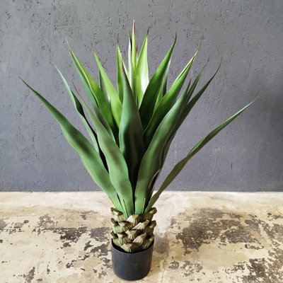 36 po Agave vert artificiel en pot 36 po