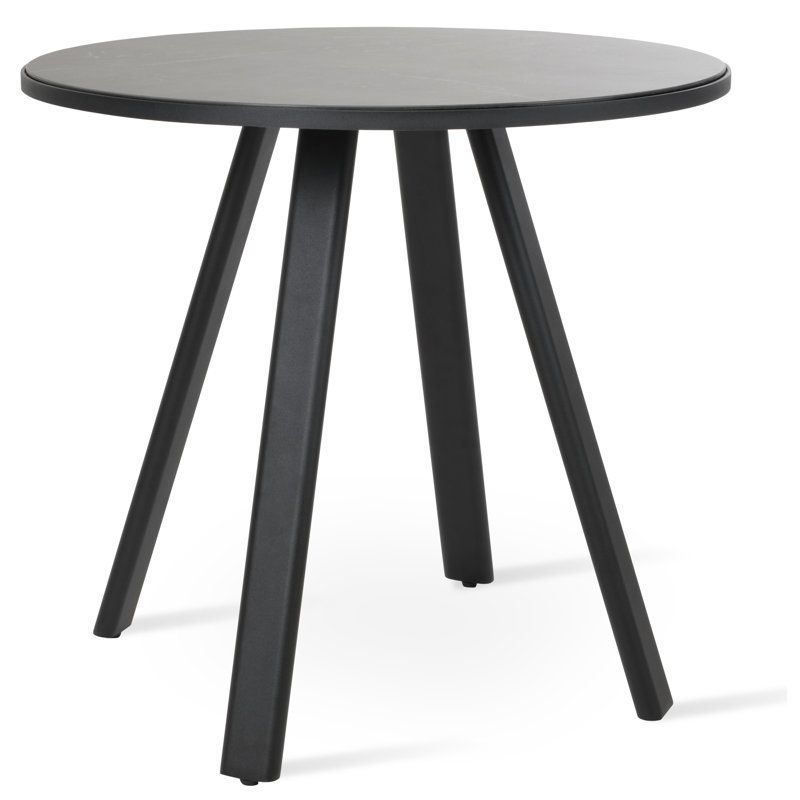 Table de salle à manger Denver, Noir, noir, noir, noir, L 32 po x l 32 po, Noir, noir, noir, noir
