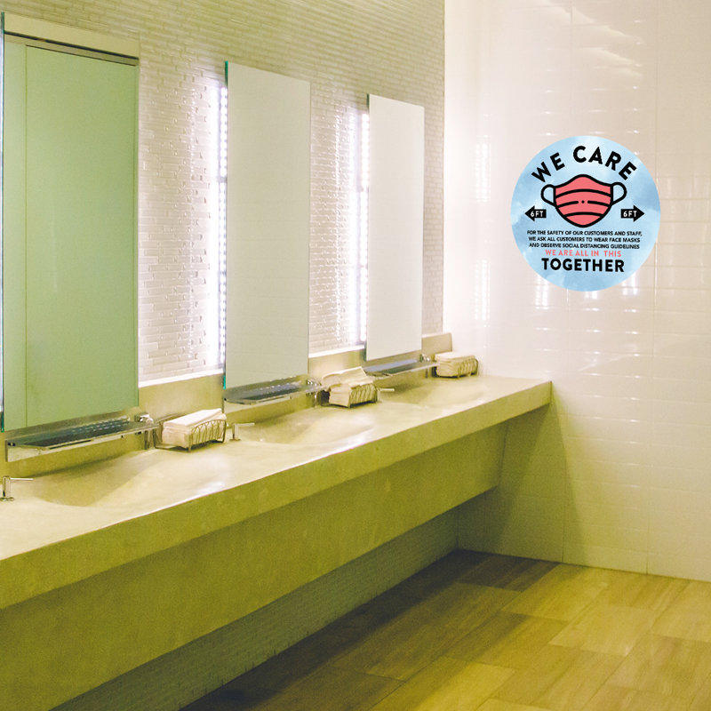 Adhésif décoratif «We Care, We Are All in This Together»