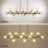 Faustena 16-Light Dimmable Bubble Glass Golden Sputnik Modern Linear Chandelier