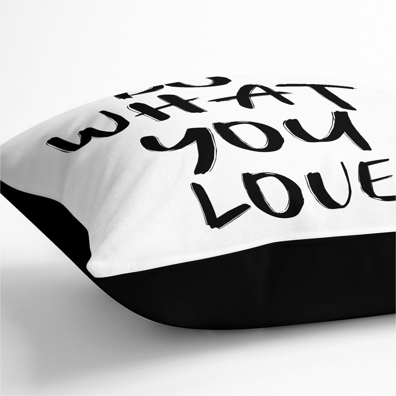 Square Cushion, 55cm H x 55cm W x 20cm D, Black