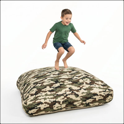 Sensory Crash Pad– Soft Landing Mat with Foam, Removable Washable Fleece Cover, Non-Slip Bottom, Ideal for Jumping and Relaxing - 60x60