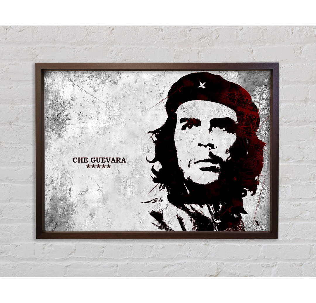 Che Guevara Rot - Einzelner Bilderrahmen Kunstdrucke auf Leinwand