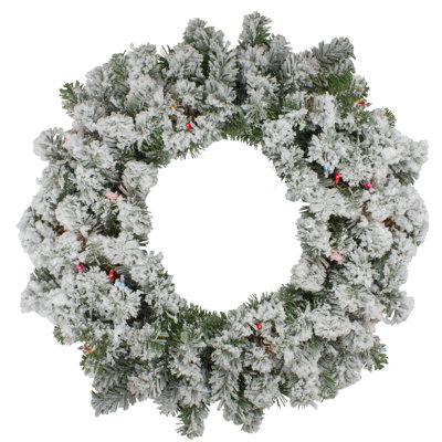 Couronne de Noël artificielle pré-éclairée en pin
