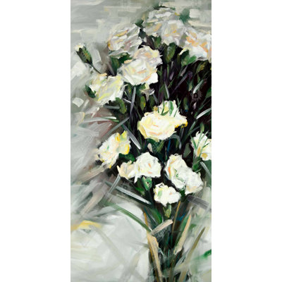 Lisianthus white bouquet - 15.75"x31.50" Desk mat