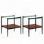 Ensemble de 3 tables basses et tables de bout avec verre trempé et panneau de fibres à densité moyenne - Transparent