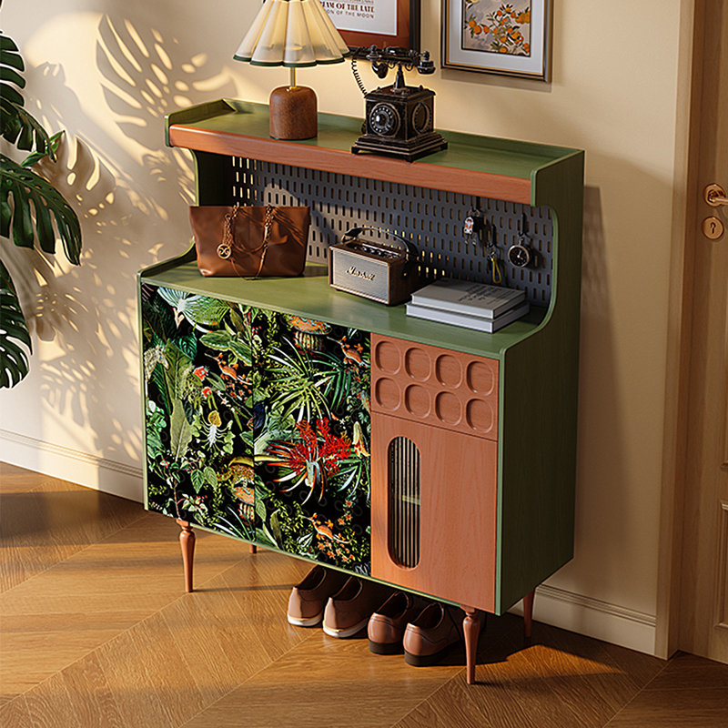 48.03"Solid-wood entryway console in sage green
