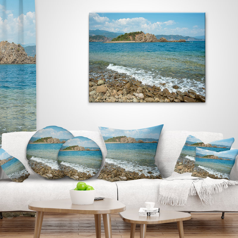 Petit coussin de mer, 16 po x 1 po, Coussin décoratif