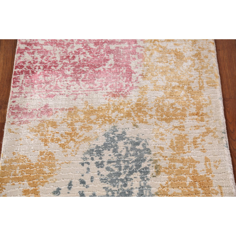 Tapis de vestibule moderne multicolore abstrait 2x3
