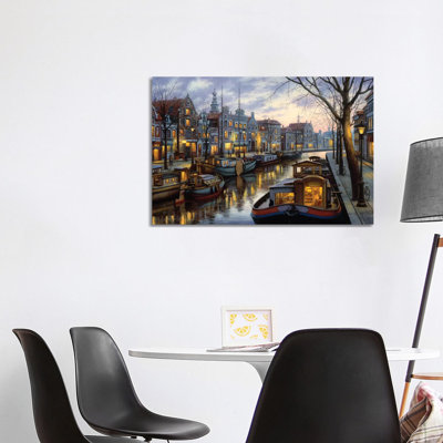 Canal Life by Evgeny Lushpin - Print on Canvas