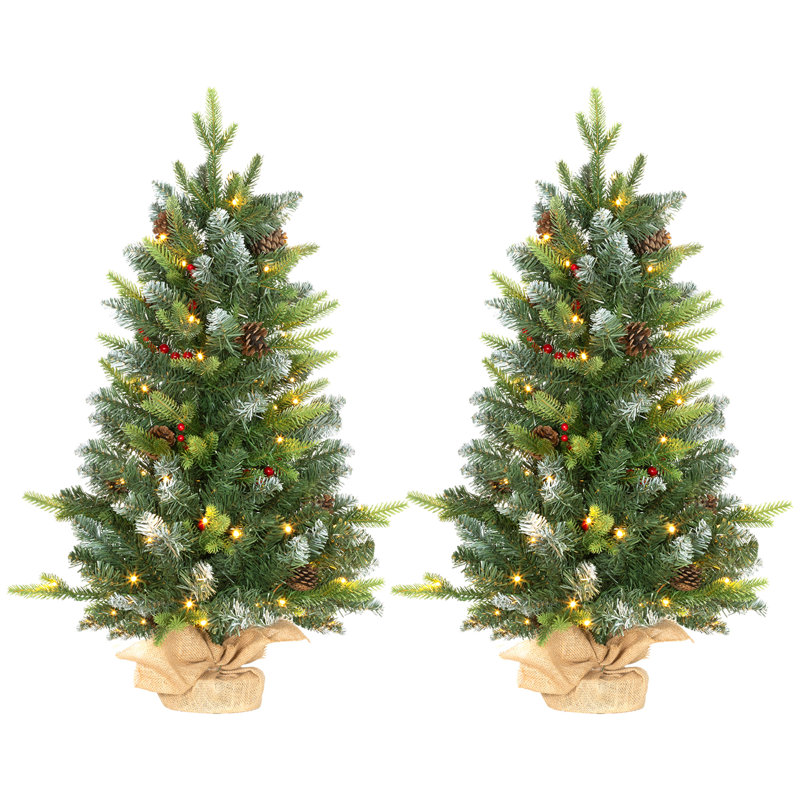 2.95' H Lighted Artificial Christmas Tree