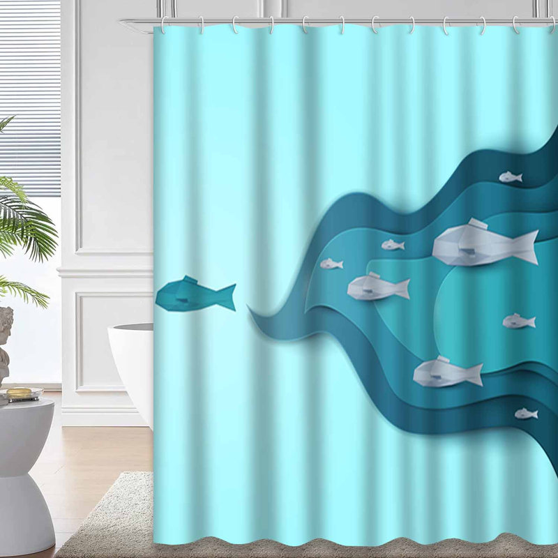Rideau de douche avec 12 crochets, L 72 po x l 72 po