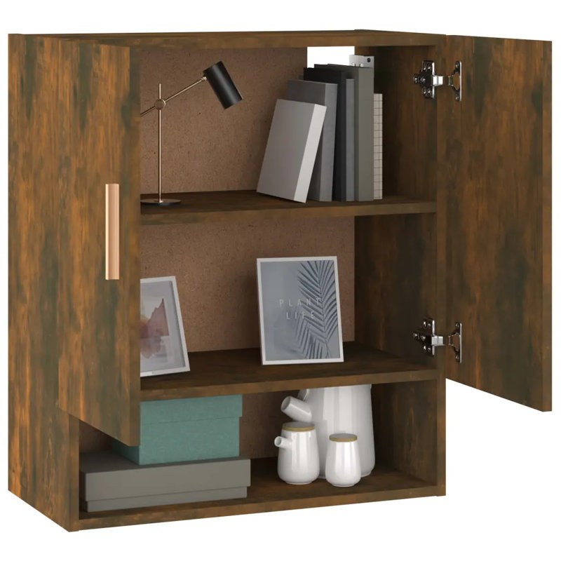 Quinnes Bathroom Cabinet, Smoked Oak