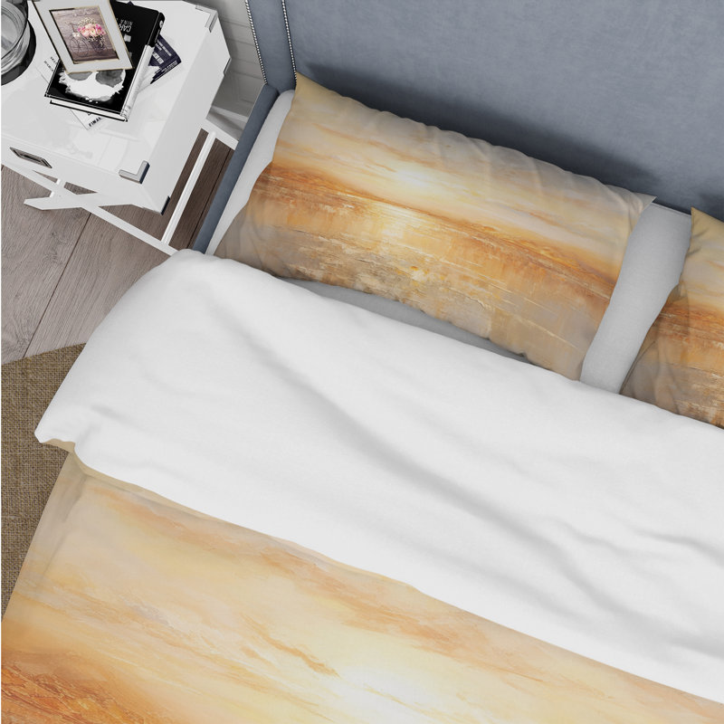 Ensemble de housse de couette Bold Sunset Golden Collage II - Paysages - Microfibre de polyester