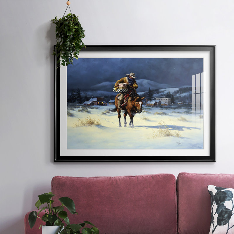 Bringing Christmas Home, reproduction d'art encadrée, Noir, H 27 po x l 39 po x P 1,5 po