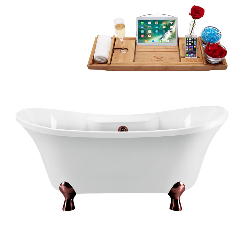 60'' x 32'' Soaking Acrylic Bathtub, Matte Oil Rubbed Bronze, Matte Oil Rubbed Bronze