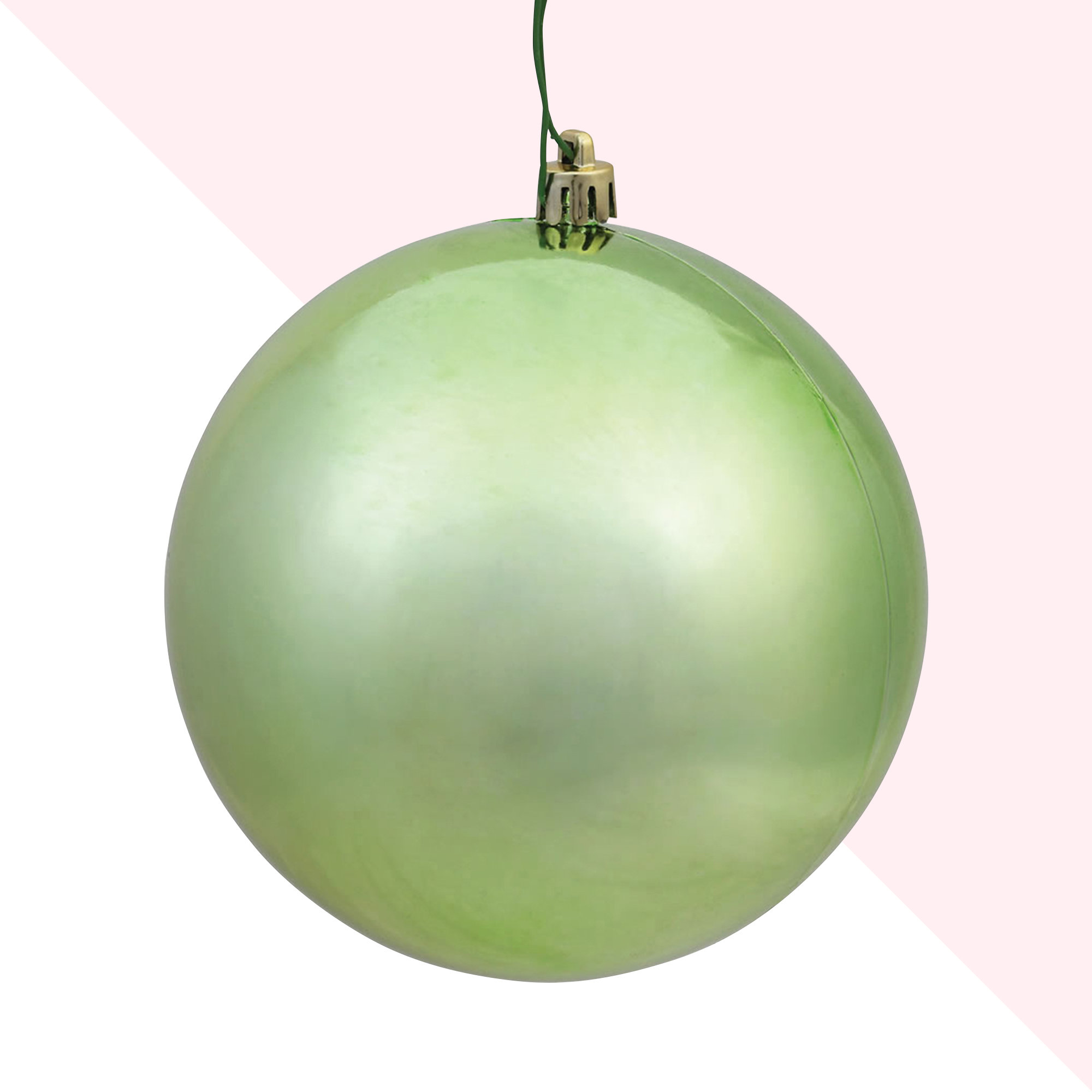Holiday Décor Ball Ornament, 2.75" H x 2.75" W x 2.75" D, Shiny Celadon