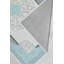 Tapis bleu clair / blanc en polyester tissé à la machine Idora-1243187950