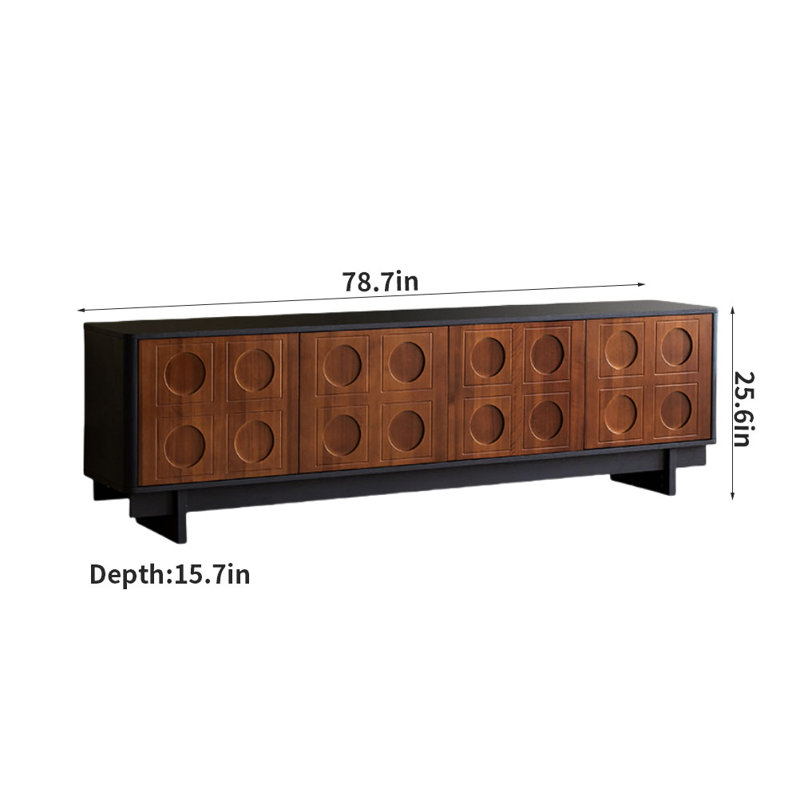 Crédence de rangement Creative Black, Noir / brun