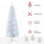 Arbre de Noël artificiel enneigé 5 pi, arbre de Noël mince avec branches réalistes et base en plastique pour décoration d'intérieur-814642762-814642758