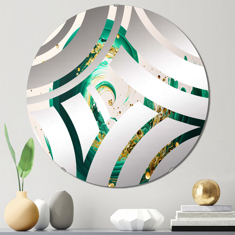 Filicia - Miroir décoratif Center Wave, 23,6 po x 23,6 po