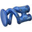 Handcrafted Blue West-African Soapstone Candleholders