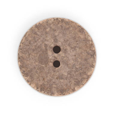 Dritz Recycled Cotton Round Button, 23mm, Medium Brown, 6 Buttons