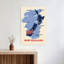 Nouvelle-Zélande, carte de voyage, rétro, rétro, océan abstrait, art mural-129091981