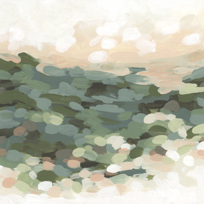 Green Pebble Valley I by June Erica Vess - Wrapped Canvas Print